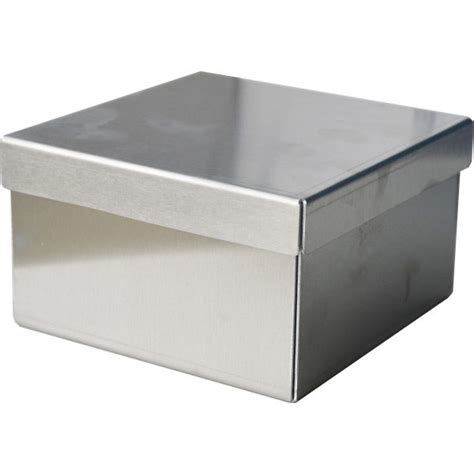 1ft x1ft x1ft square metal box with lid|metal containers with lids.